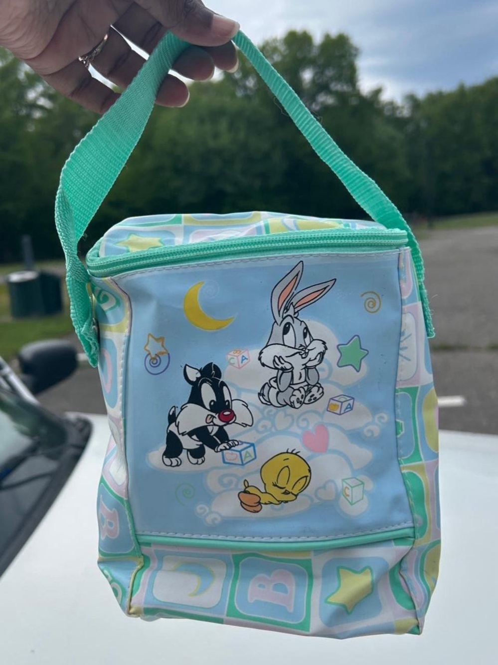 Vintage 2000 Baby Looney Tunes Insulated Lunch Bag Tweety Pastel Y2K Cooler Tote